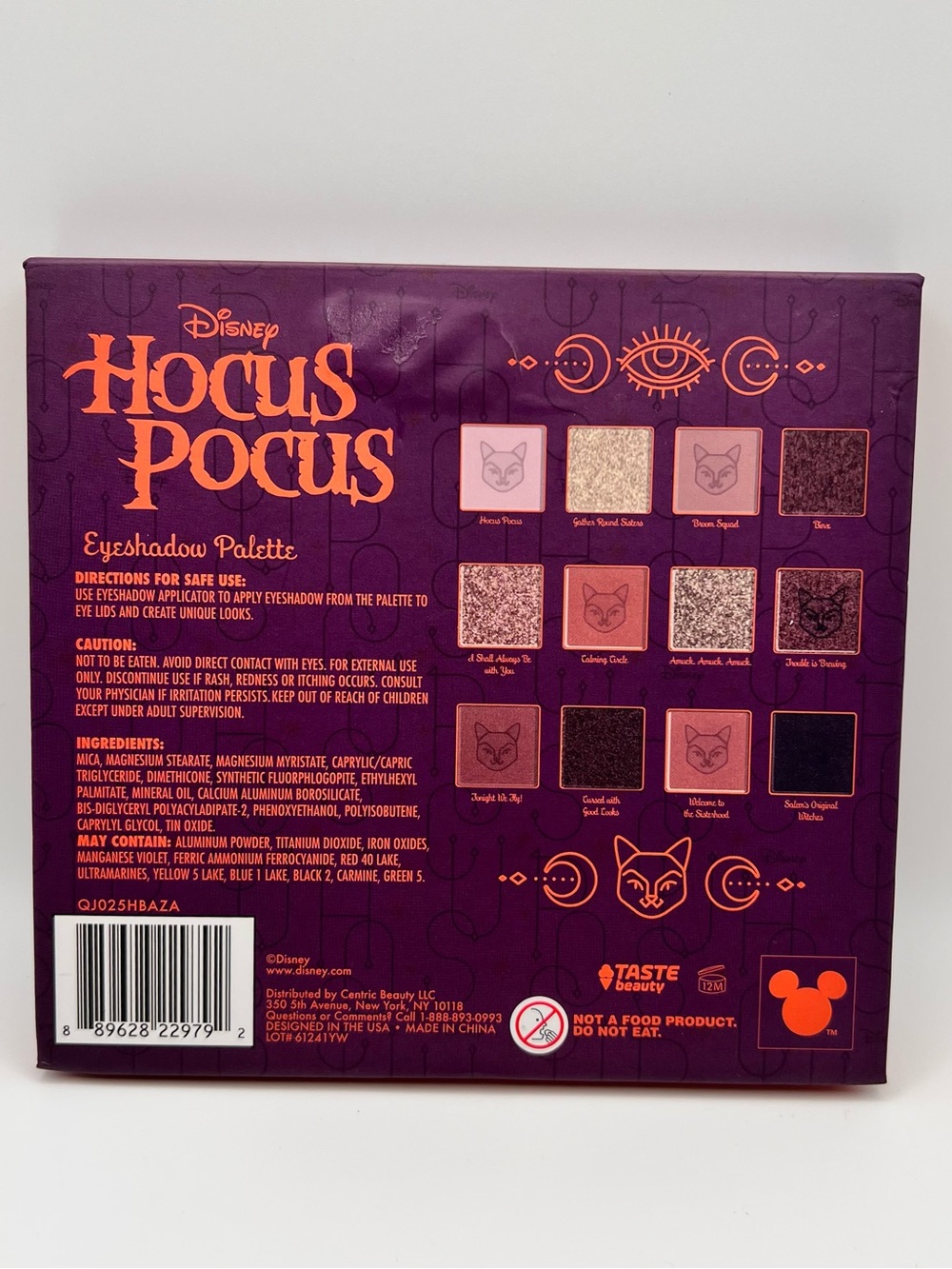 Disney Hocus Pocus 12 Shade Eyeshadow Palette With Mirror - Picture 2 of 6